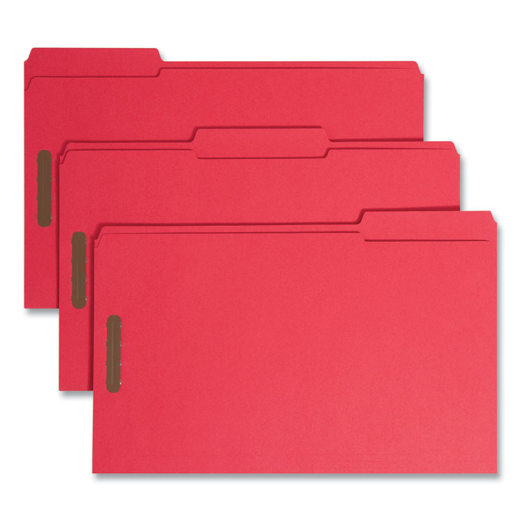 Top Tab Colored Fastener Folders, 0.75
