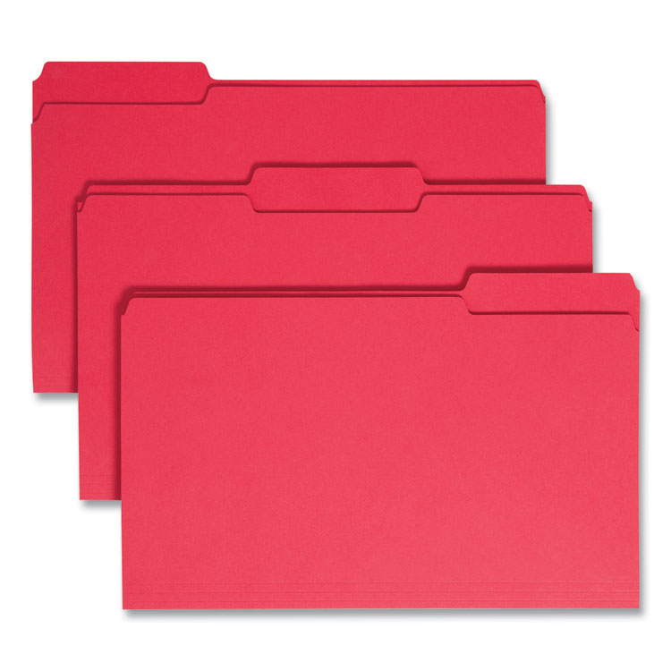 Colored File Folders, 1/3-Cut Tabs: Assorted, Legal Size, 0.75