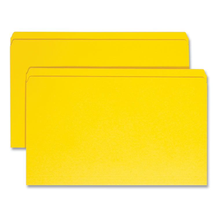 Reinforced Top Tab Colored File Folders, Straight Tabs, Legal Size, 0.75