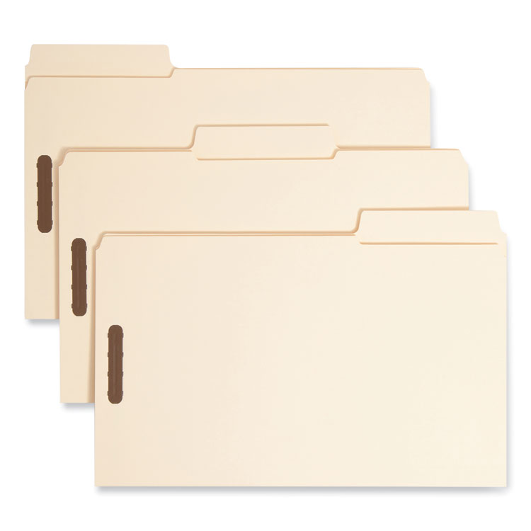 SuperTab Reinforced Guide Height Fastener Folders, 14-pt Manila, 0.75