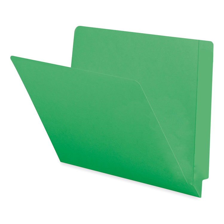 Shelf-Master Reinforced End Tab Colored Folders, Straight Tabs, Letter Size, 0.75