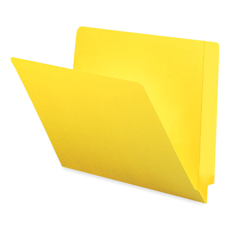 Shelf-Master Reinforced End Tab Colored Folders, Straight Tabs, Letter Size, 0.75