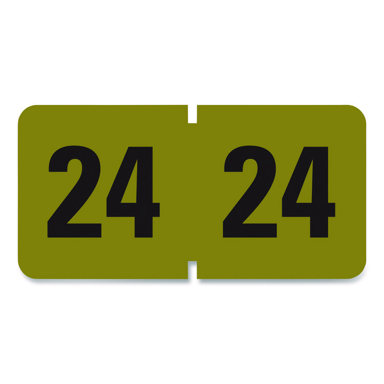 Yearly End Tab File Folder Labels, 2024, Gold, 500/Roll