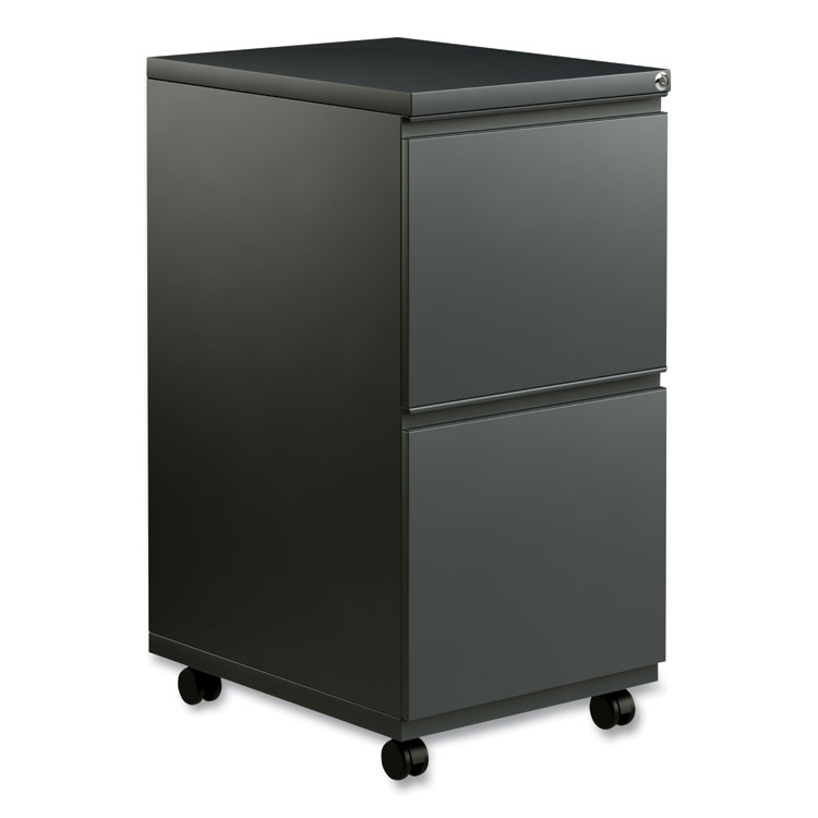 File Pedestal With Full-Length Pull, Left Or Right, 2 Legal/letter-Size File Drawers, Charcoal, 14.96