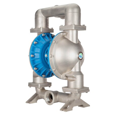 FINISH THOMPSON Double Diaphragm Pump,316SS,PTFE,3 in