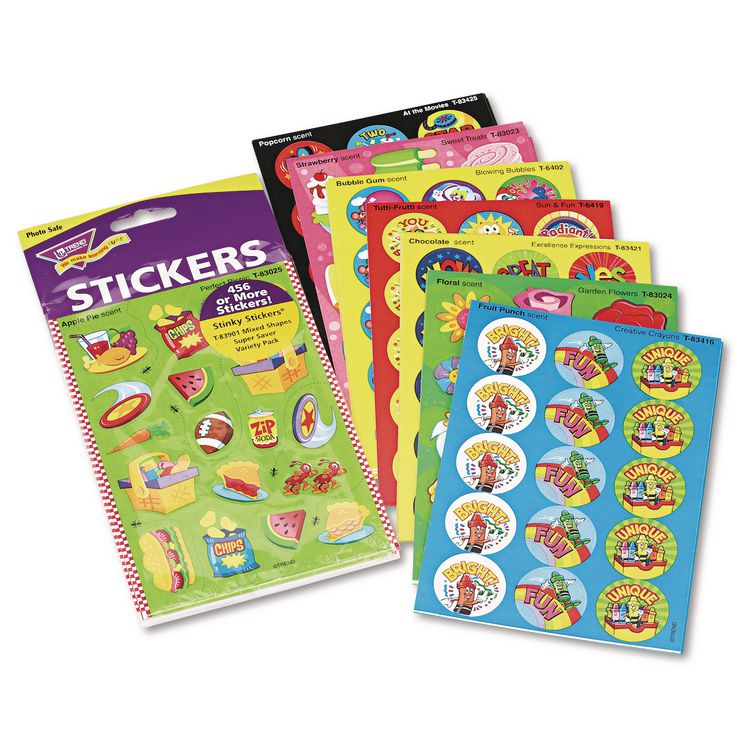 Stinky Stickers Variety Pack, Sweet Scents, Assorted Colors, 483/pack