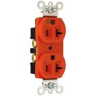 Legrand Pass &, Seymour Wiring Device-Kellems Receptacle, Duplex, Specification, 5-20R, 125V, 20A, Orange