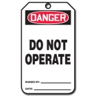 Accuform Manufacturing Sign, Hazard, DANGER DO NOT OPERATE, Plastic