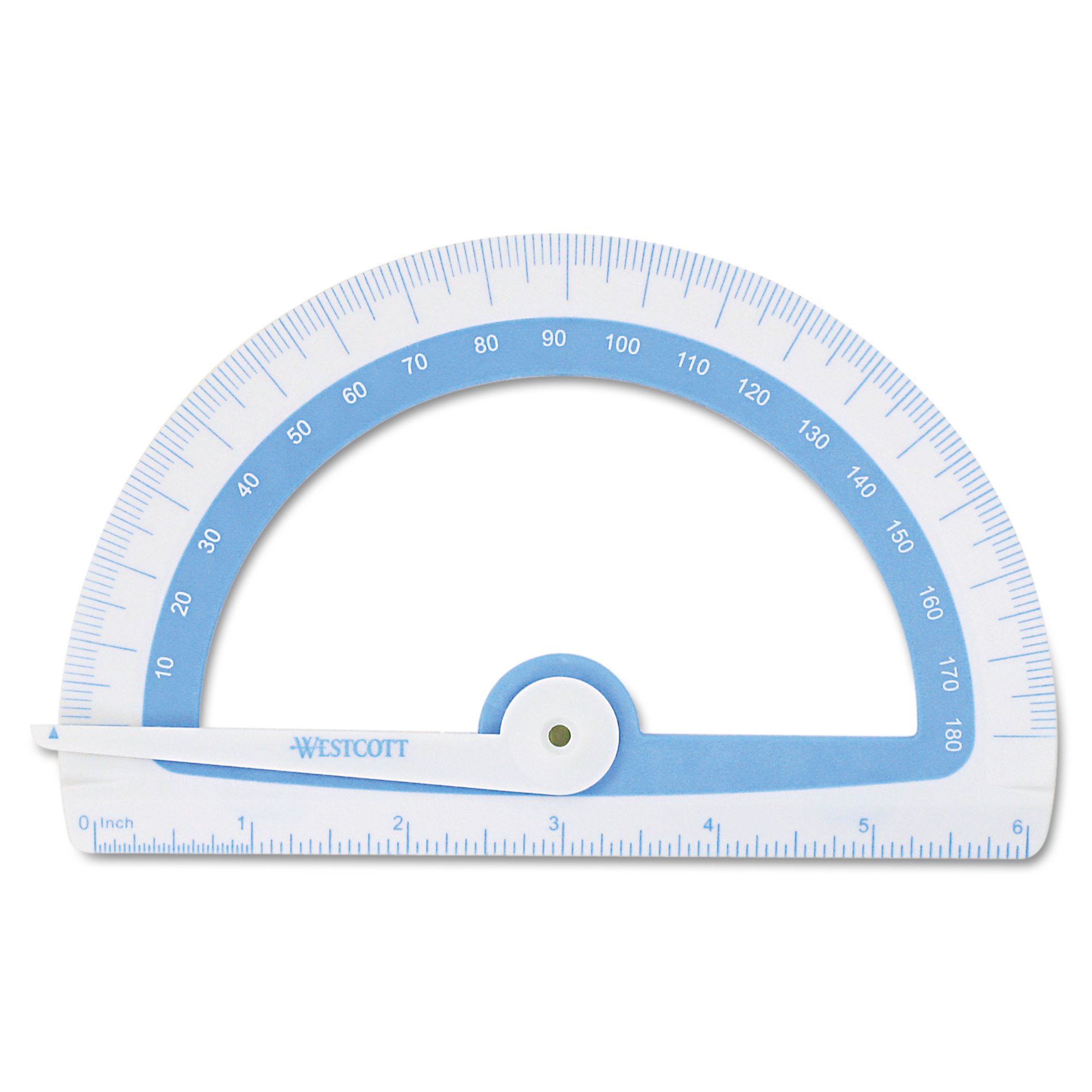 WESTCOTT Protractor,Soft Touch,Assorted