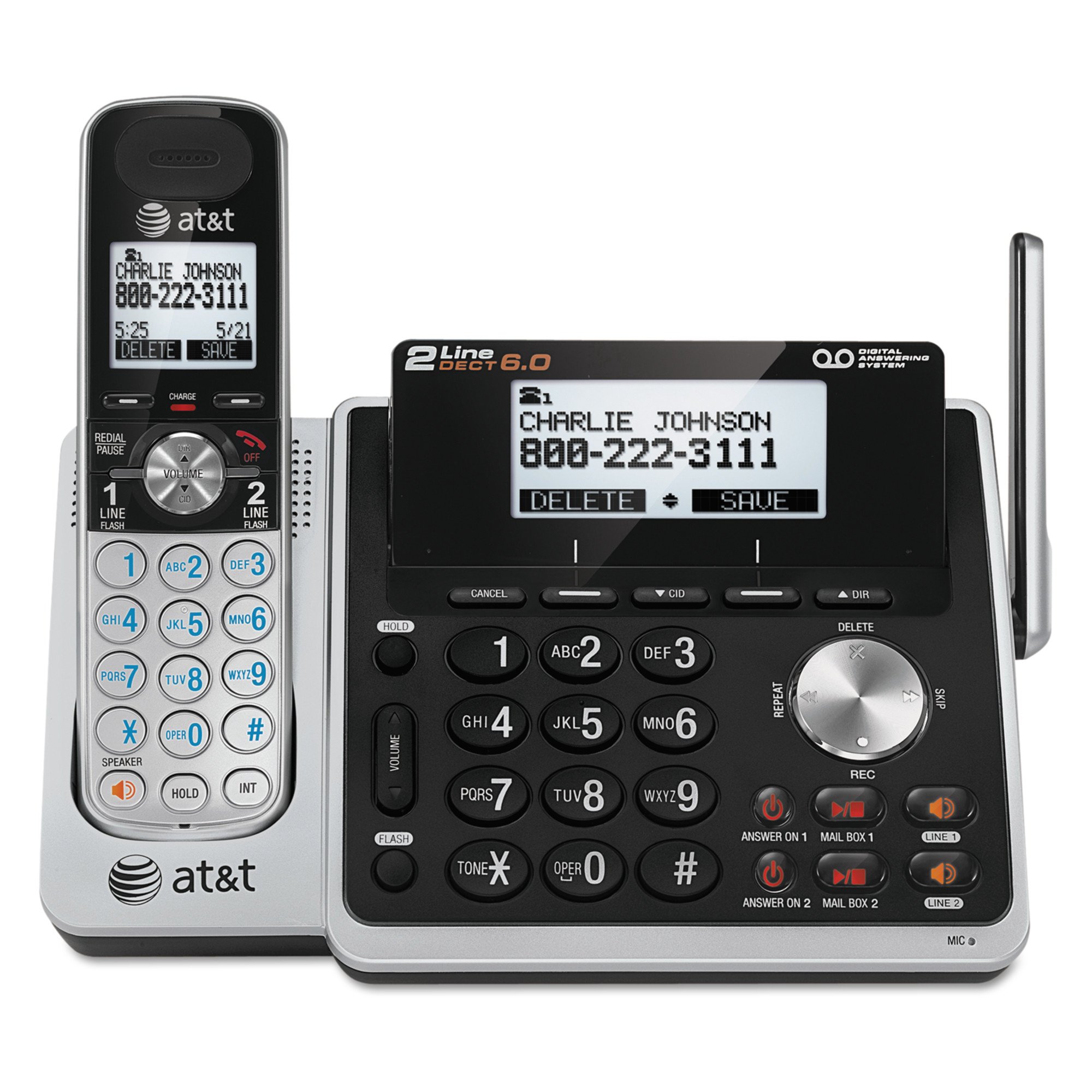 AT&,amp,T TL88102 Cordless Digital Answering Syste