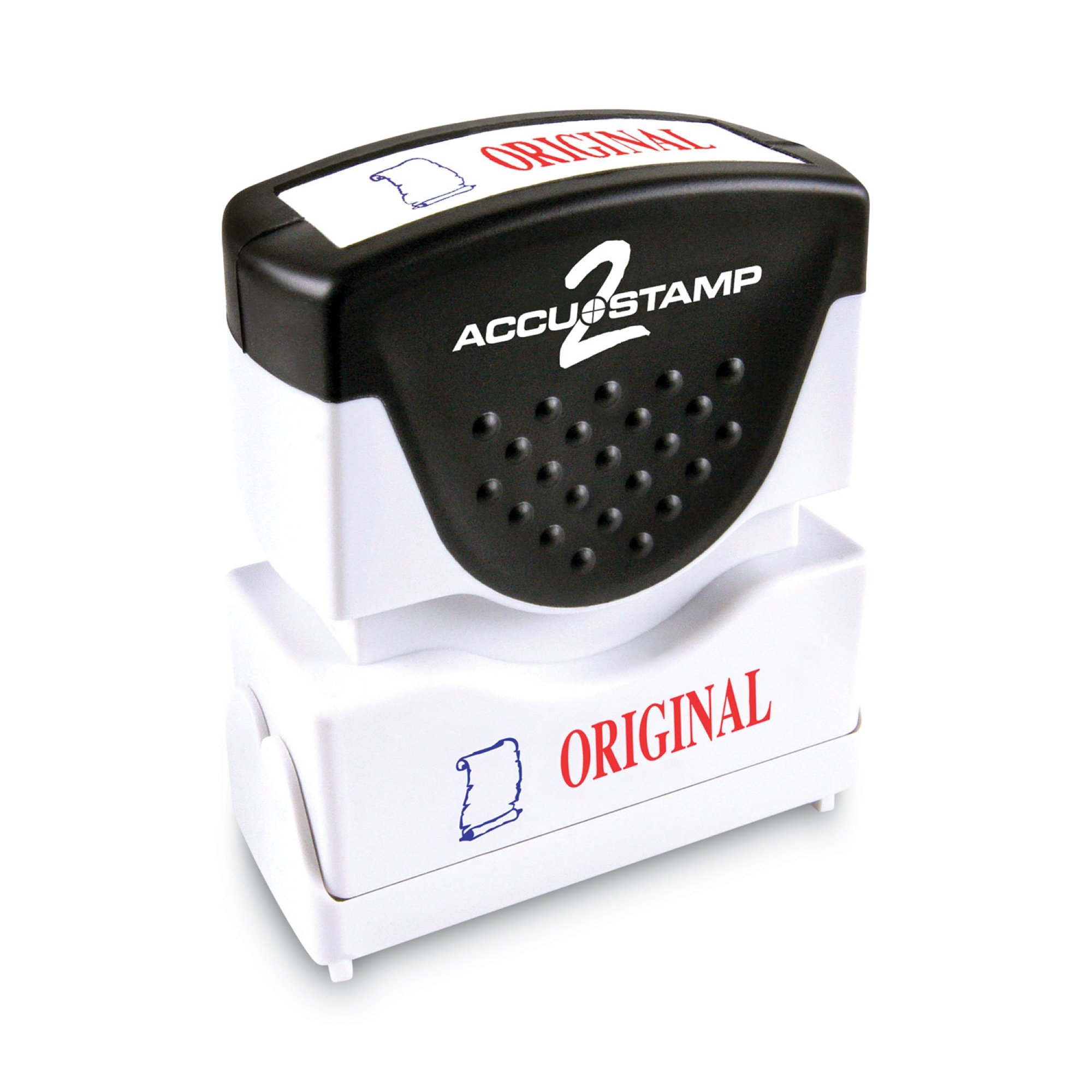 ACCU-STAMP2 Stamp,Red/Blue,Original,1-5/8&x1/2&