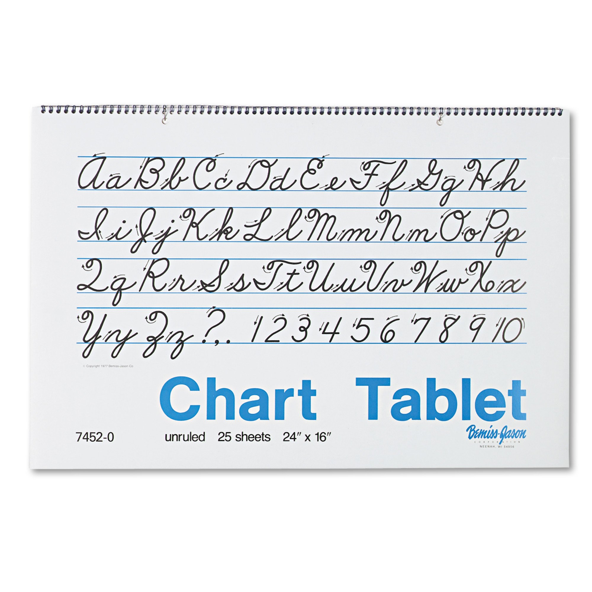 PACON Chart Tablets,Unruled,25 Sheets
