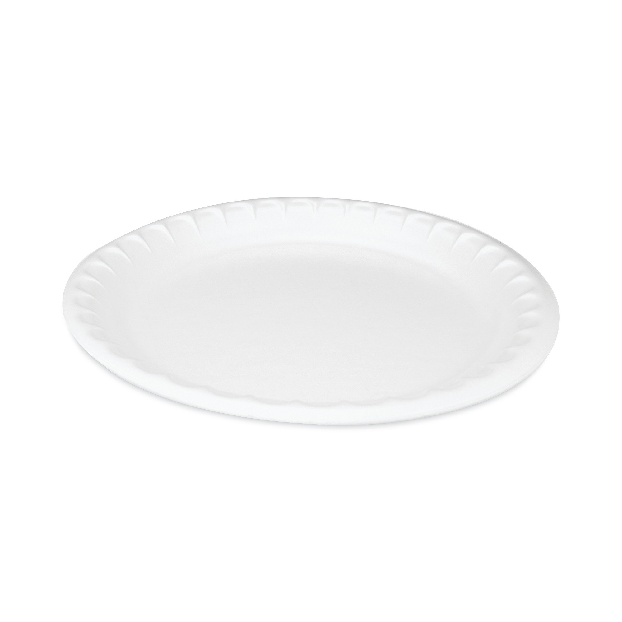 PACTIV Disp Foam Plate,10 1/4 in,White,PK540