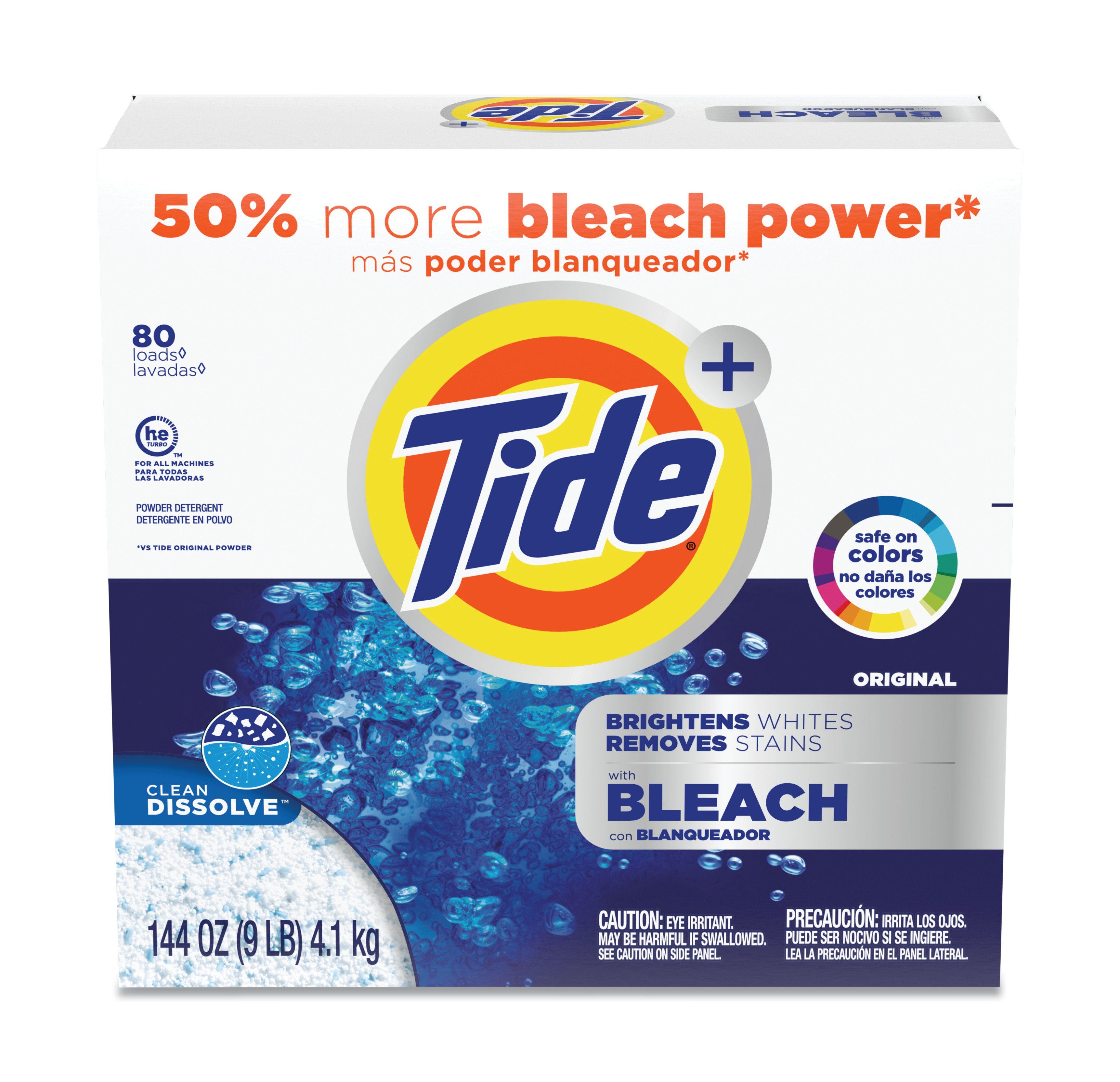 TIDE Laundry Detergent with Bleach;PK2