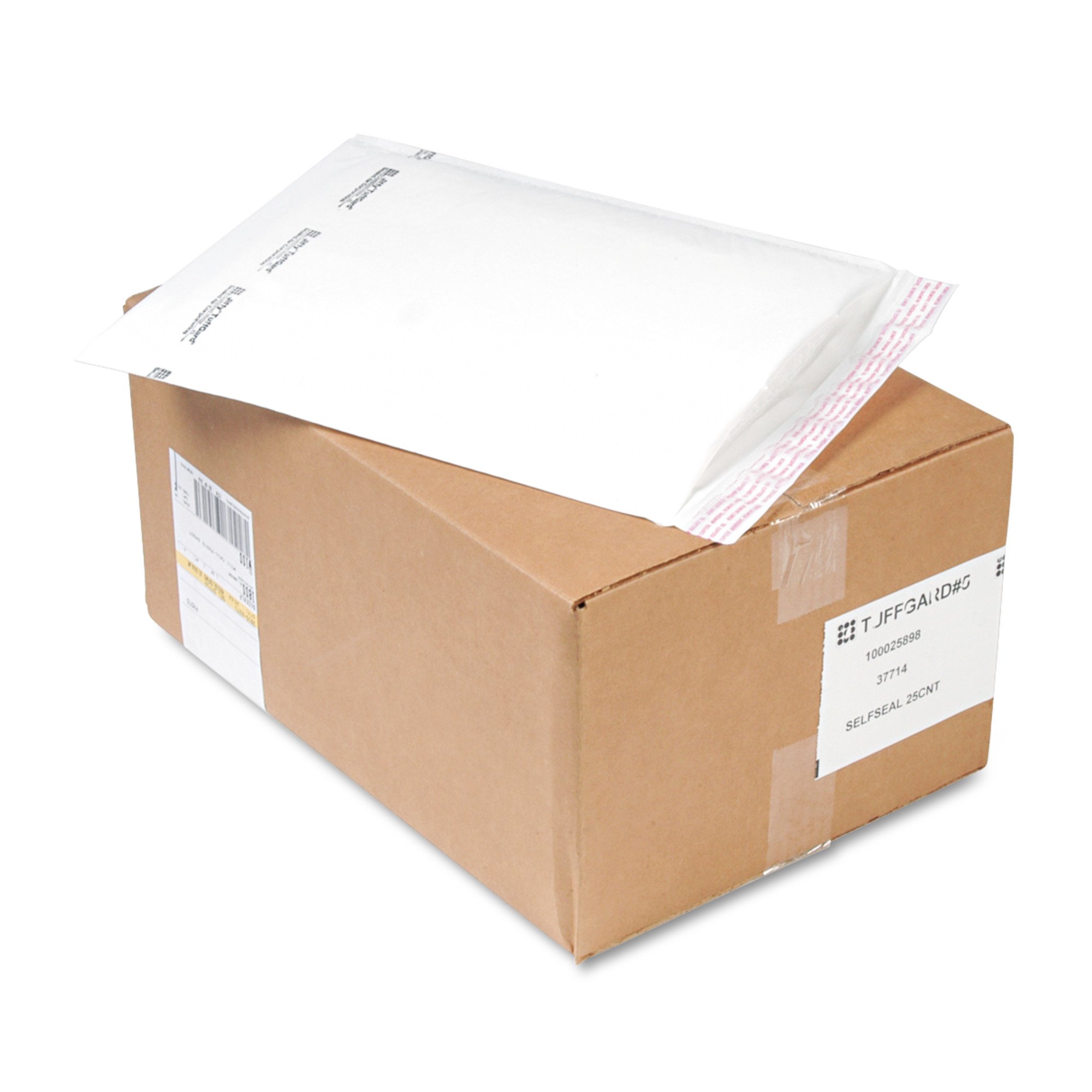 SEALED AIR Mailer,Self-Seal,10-1/2x16 in,White,PK25