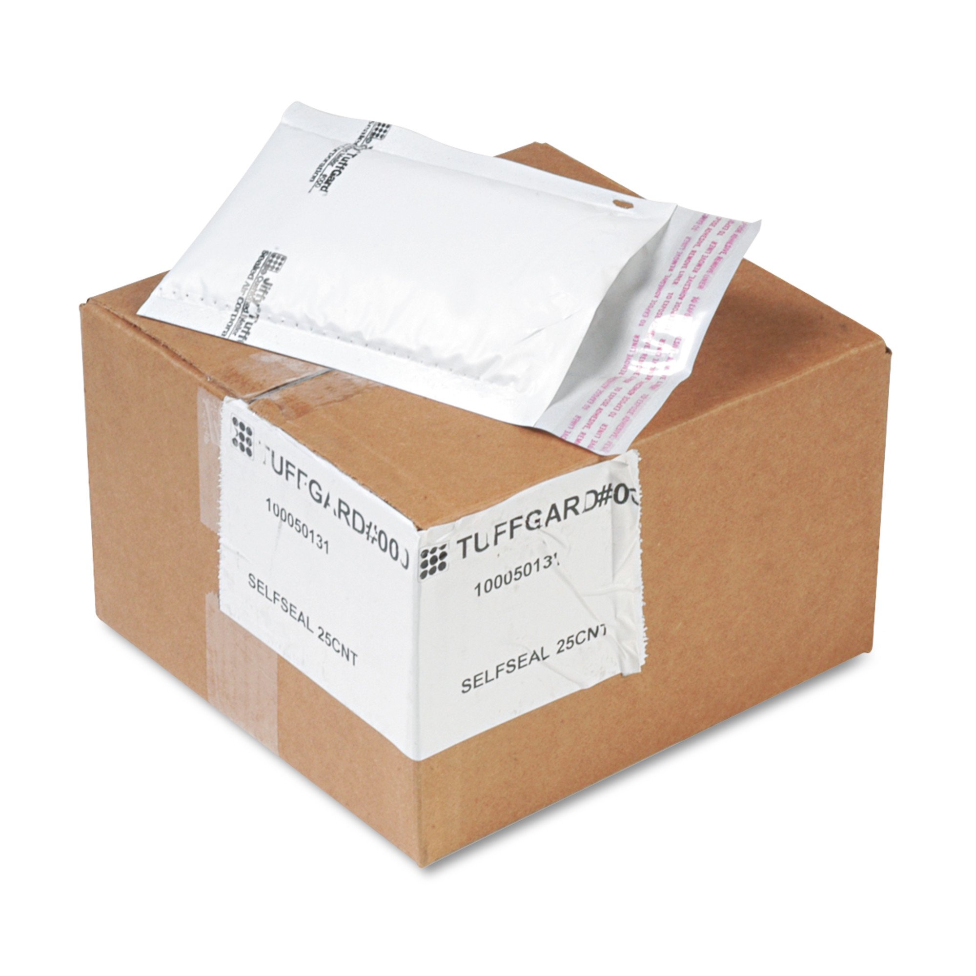 SEALED AIR Envelope,Cushioned,4 x 8 in.,White,PK25