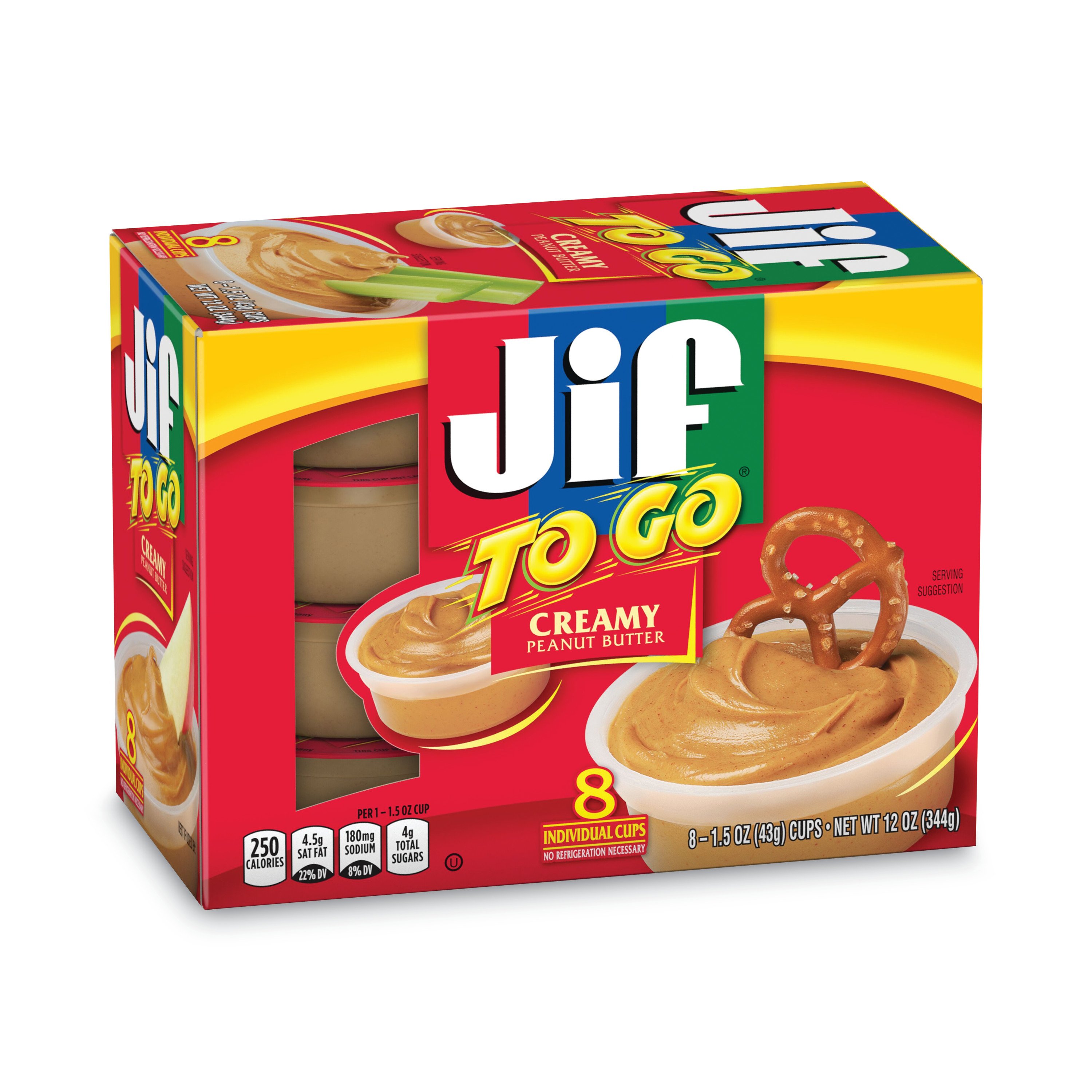 JIF Peanut Butter;1.5 oz;8 Ct;PK8