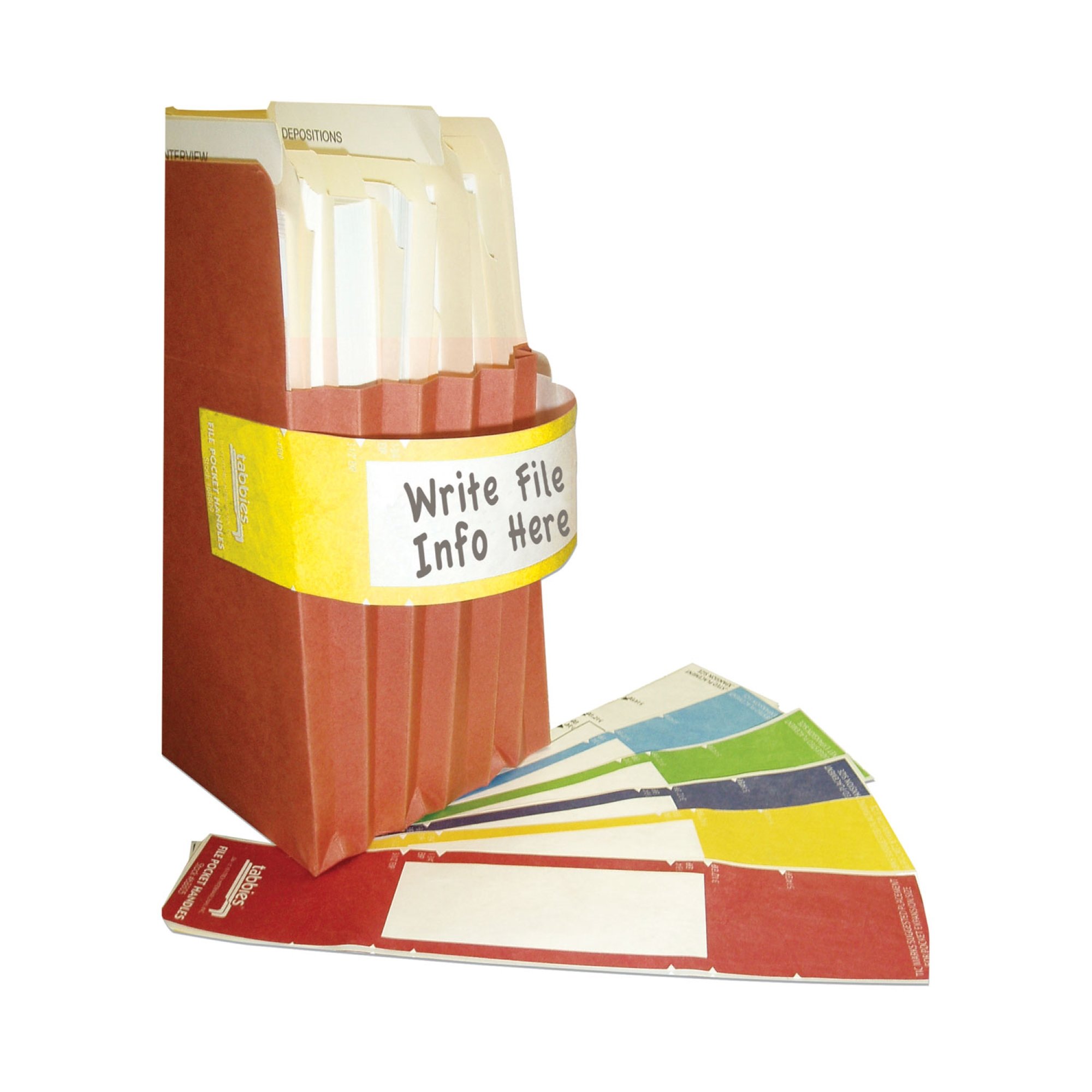TABBIES File Pocket Handles,9-5/8 x 2,PK48