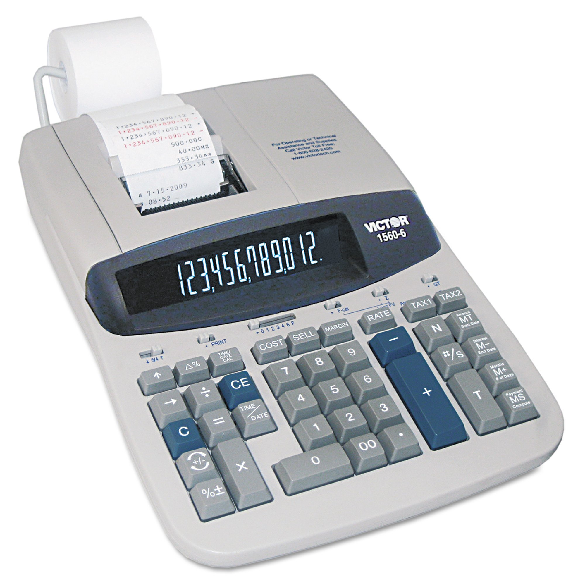 VICTOR TECHNOLOGY Two-Color Ribbon Printing Calculator