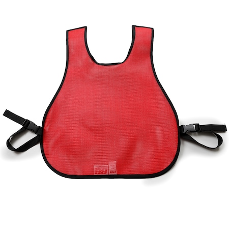 R&,amp,B FABRICATIONS Plain Mesh Safety Vest,Red