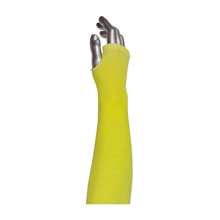 PIP Cut Resistant Sleeve,Yl,18&,Thumb Hole