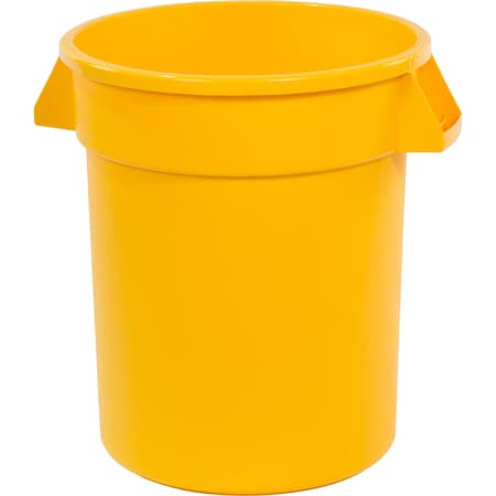 BRONCO Trash Can,20 gal Bronco Rnd Trsh Can Ylw
