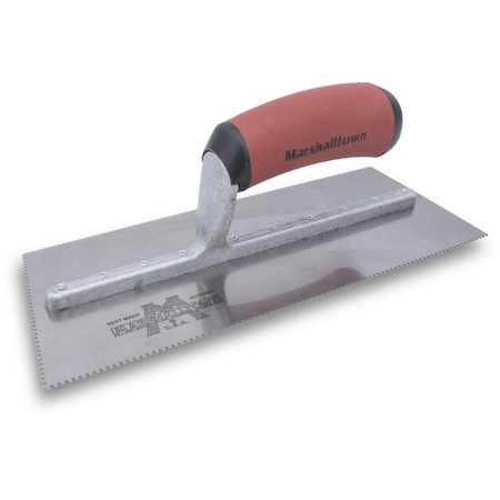 MARSHALLTOWN PREMIER Notched Trowel,Left,1/16