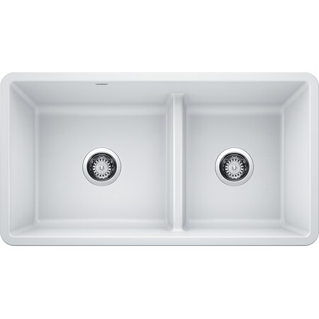 BLANCO Sink,Reversible 1-3/4 w/Low Divide,White