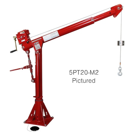 THERN Davit Crane Up To 2000Lb Cap W/4Wp2-K E