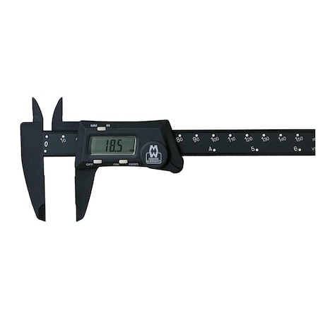 MOORE &,amp, WRIGHT Plastic Digital Caliper,0-150mm/0-6&