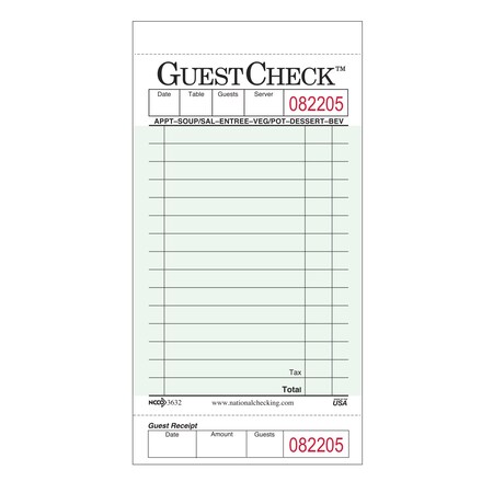 NCC Line Guest Check Board 1 Pt 15, PK2500