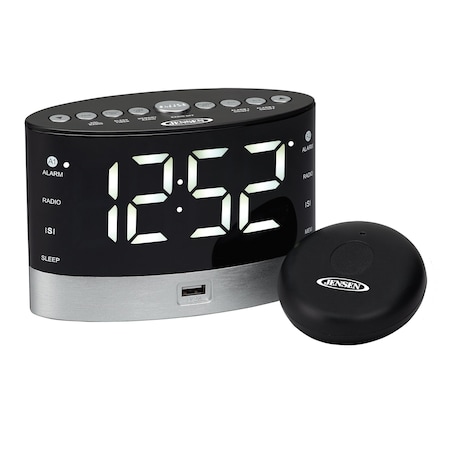 JENSEN AM/FM Dual Alarm Clock Radio w/Wireless