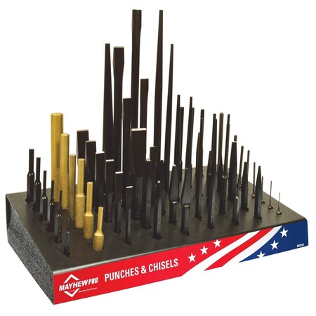 MAYHEW Punch/Chisel Display,57 pcs.