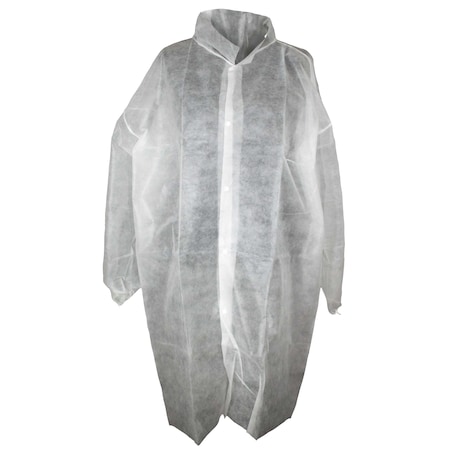 LIGHTHOUSE Lab Coat,White,1XL,PK50