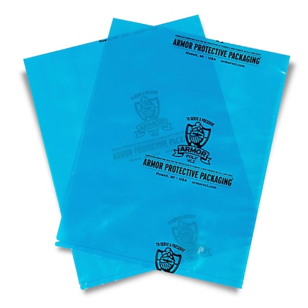 ARMOR POLY Rust Preventative Flat Poly Bag,PK500