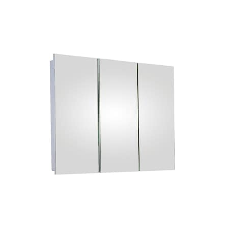 KETCHAM TriViewMirror,PlshdEdge,33-3/4x28x3-1/4