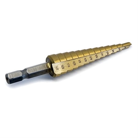 TITAN Step Drill Bit,13 Sizes,1/8