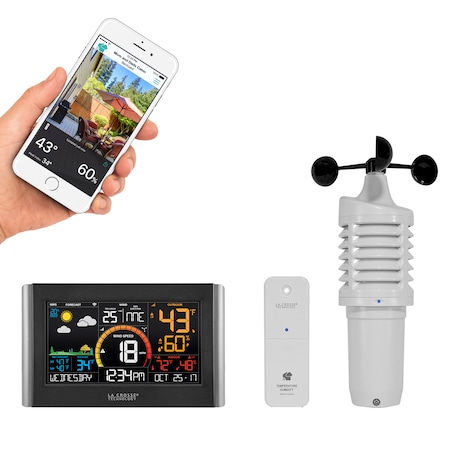 LA CROSSE TECHNOLOGY Wrlss Wi-Fi Color Wnd Spd Weathr Station