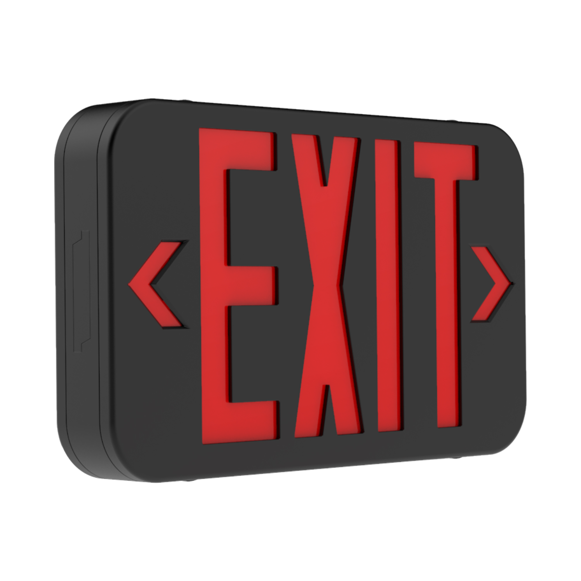 COMPASS Exit Sign Light,Black w/Red