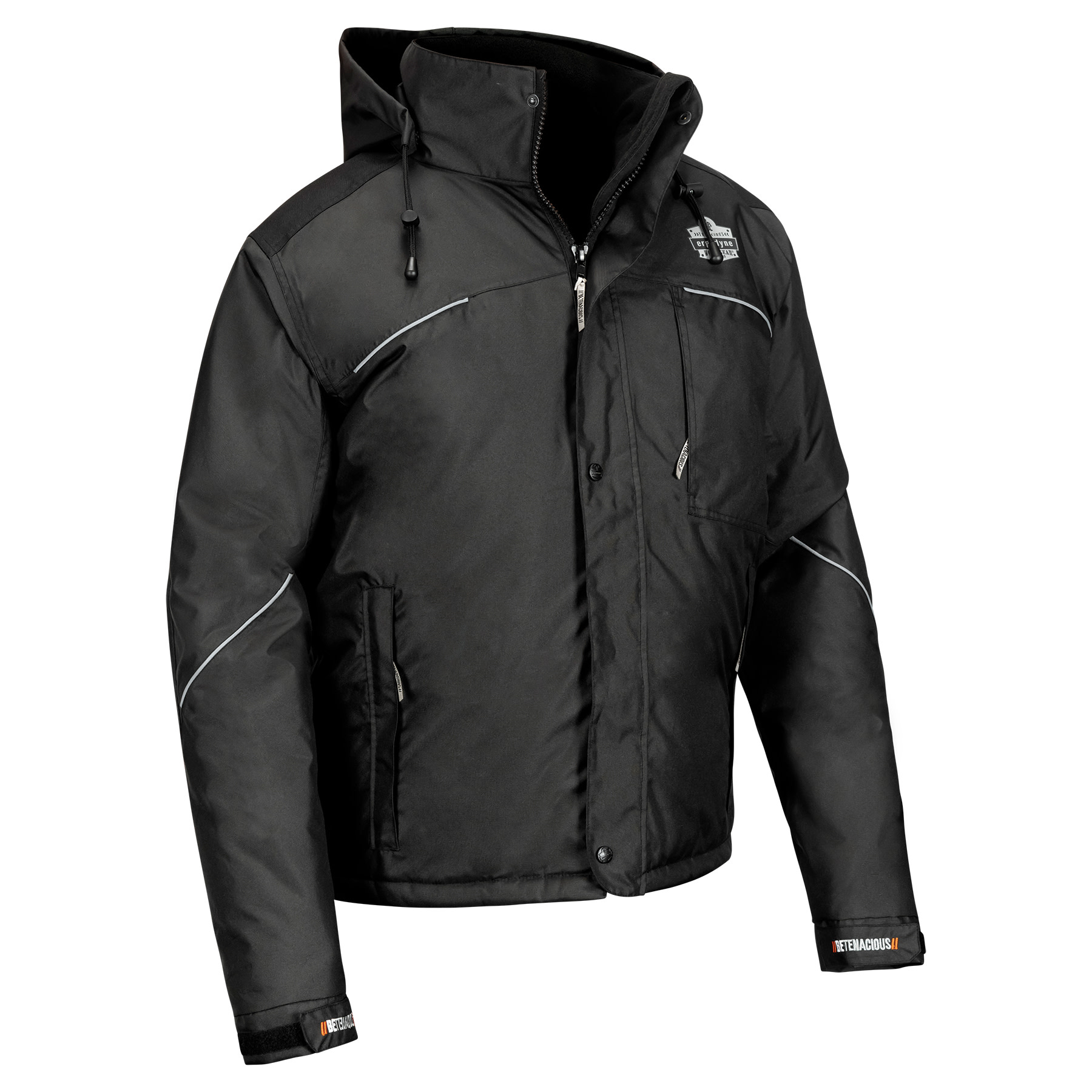 N-FERNO BY ERGODYNE Jacket,Winter Work,Poly Shell,Blk,L