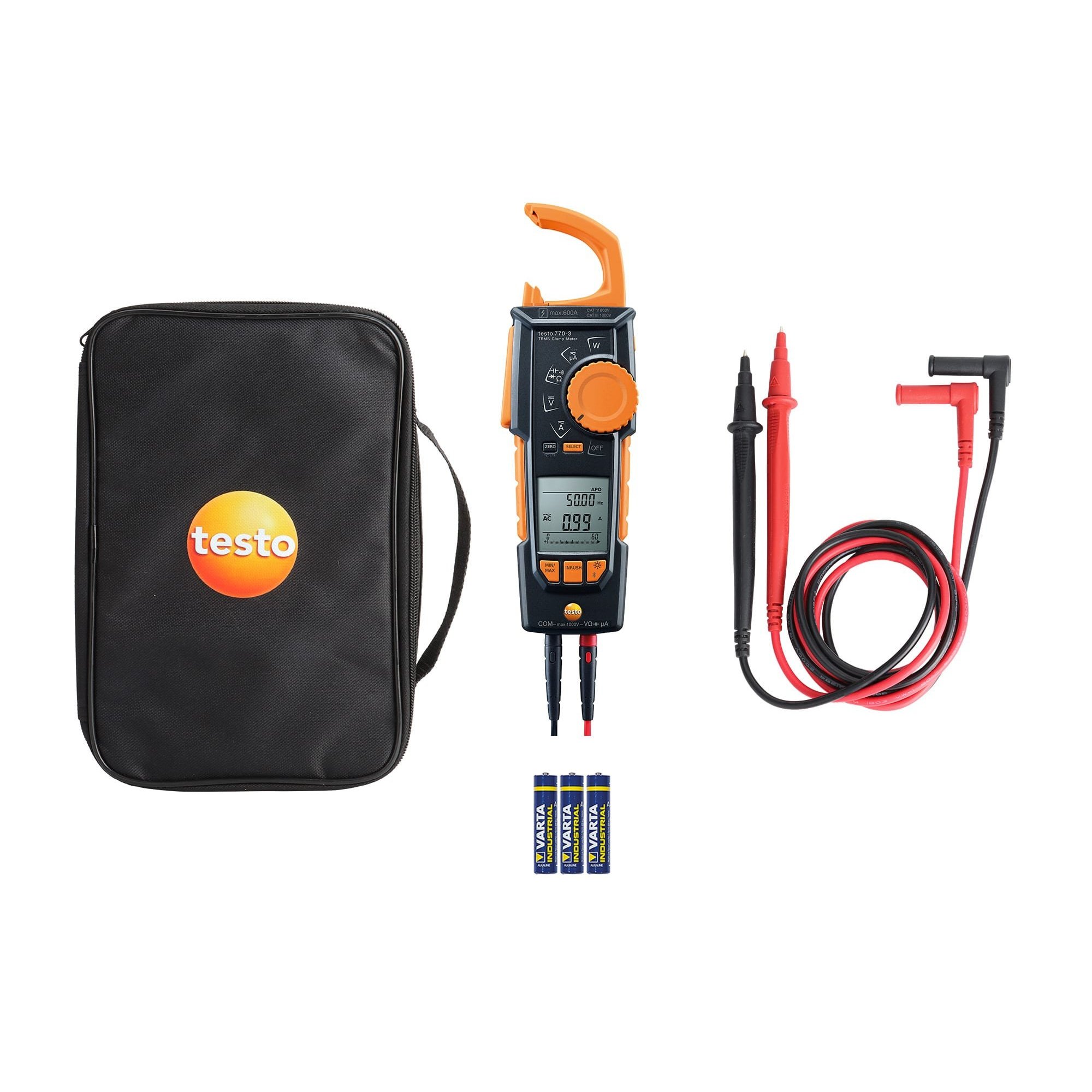 TESTO Digital Clamp Meter,600A,1000V,CatIII