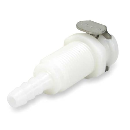 COLDER Panel Mount Coupler,Acetal,Barbed,1/8&
