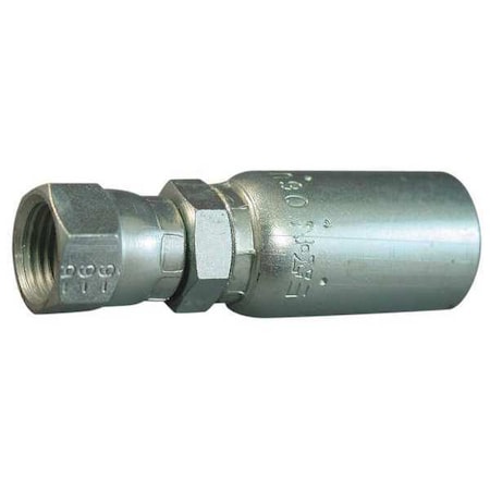 KURT Crimp Fitting,Straight,1& ID,JIC