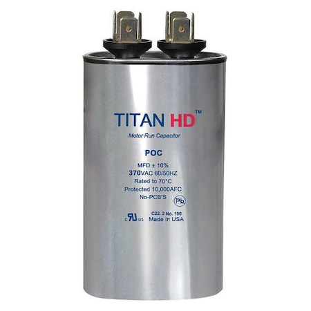 TITAN HD Motor Run Capacitor,7.5  MFD,2 1/16