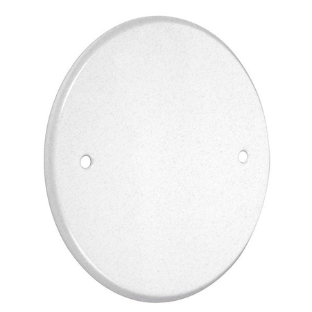 TAYMAC Metal Wallplate,Rnd,5&,Fits 4& Box,Wt