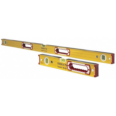 STABILA Box Beam Level Set,16 and 48 in L,2 Pc