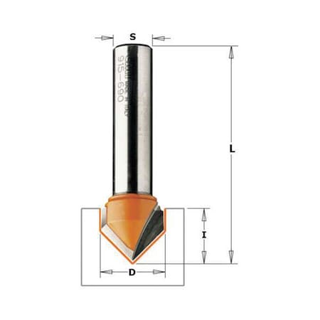 CMT V-Groove Cut Profile Router Bit,3/4