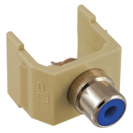 HUBBELL PREMISE WIRING Connector,RCA,Duplex,Ivory