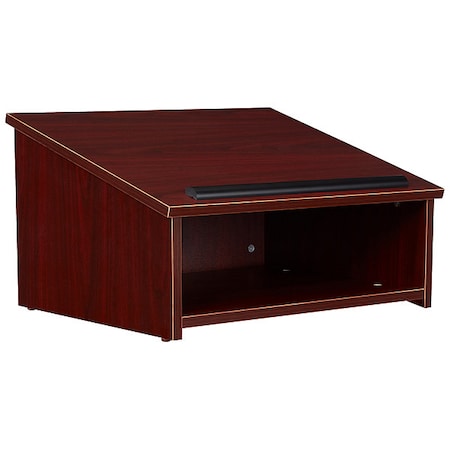 OKLAHOMA SOUND Tabletop Lectern,13.75 in H,Mahogany