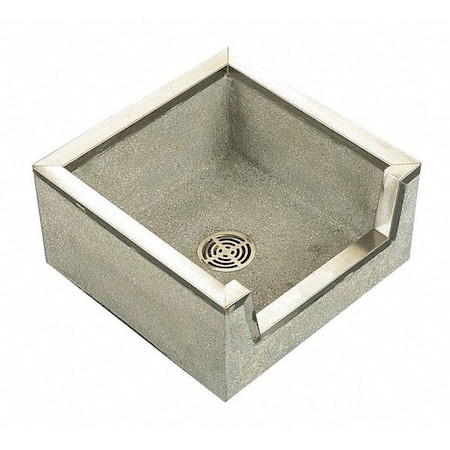 FIAT PRODUCTS Sq Mop Basin Drop Front 36x36,SS Trim